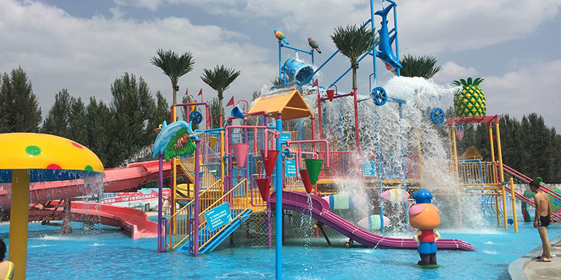 Tour d'éclaboussures centrale pour parc aquatique