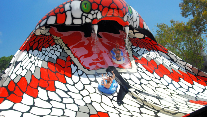 Toboggan aquatique géant King Cobra