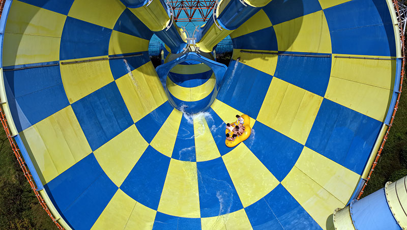 Toboggan Super Tornado pour grands parcs aquatiques