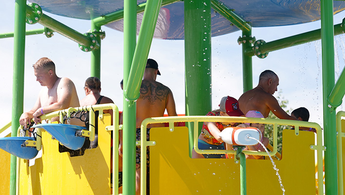 Tour d'éclaboussures centrale pour parc aquatique