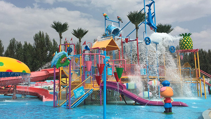 Tour d'éclaboussures centrale pour parc aquatique