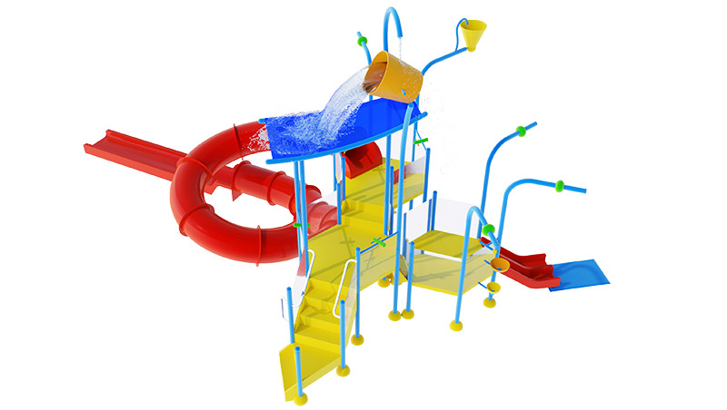Modèle Aqua House-9 Maison de jeux aquatiques arc-en-ciel