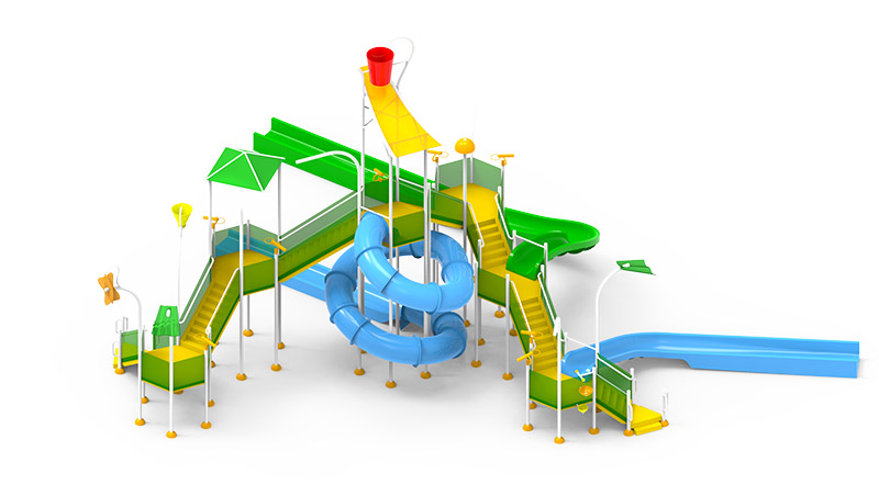 Découvrez la tour de jeux aquatiques multi-interactive