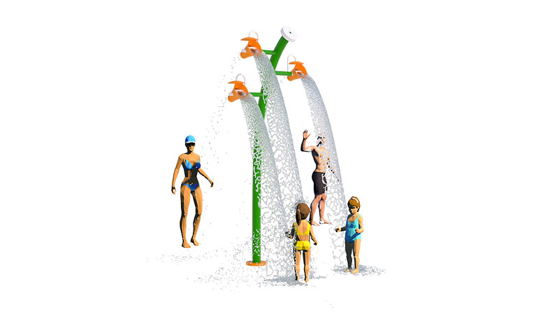 Kids splash zone spray equipment